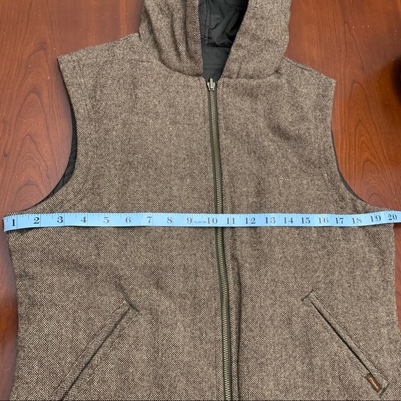 Prana Reversible Two Way Vest Jacket,apres ski vest Brown Wool Blend Polyester - Picture 15 of 17